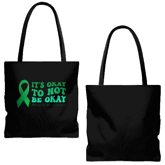 its okay to not be okay Mental Health Awareness Tote Bags (AOP)