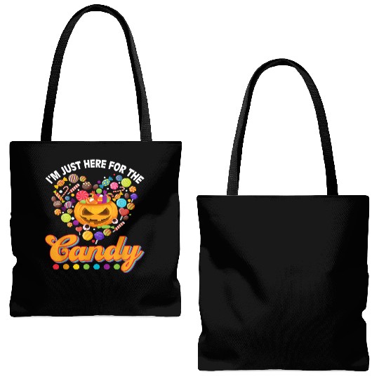 Im Just Here For The Candy Halloween Costume 2 Tote Bags (AOP)