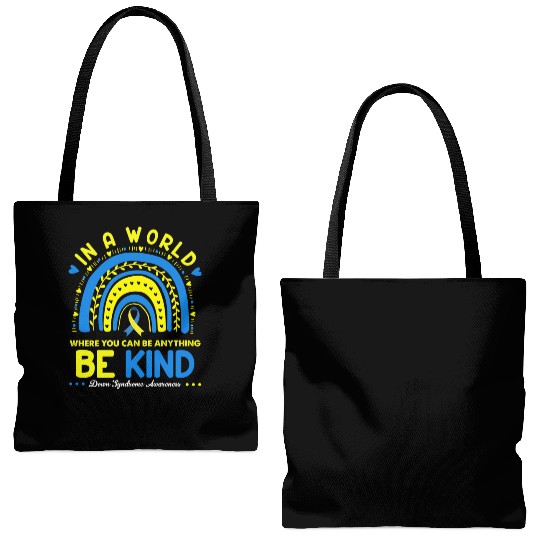 Be Kind Down syndrome Awareness October Teacher Tote Bags (AOP)