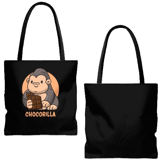 Chocorilla Gorilla Sweet Tooth Candie Lover Tote Bags (AOP)