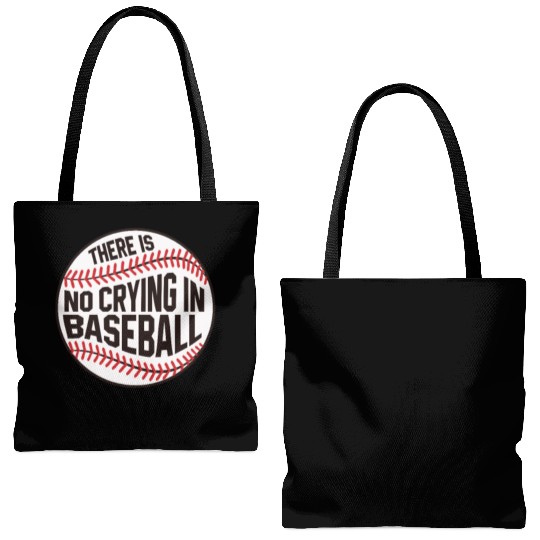 Baseball There is no crying in Baseball Tote Bags (AOP)
