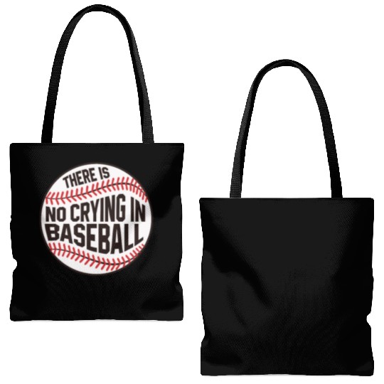 Baseball There is no crying in Baseball Tote Bags (AOP)