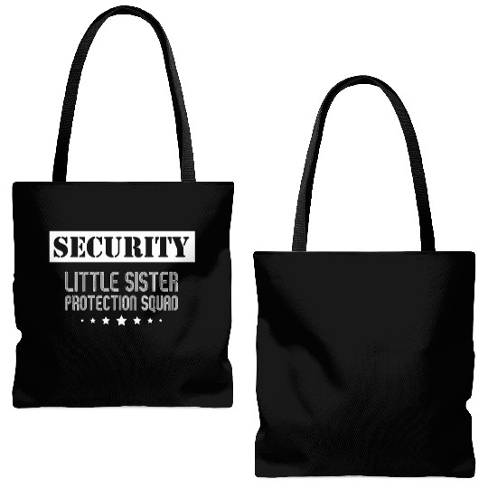 Security Little Sister Protection Squad Big Brothe Tote Bags (AOP)