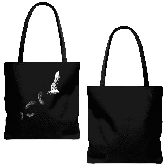 hummingbird parrot owl wing feather pigeon sparoow Tote Bags (AOP)