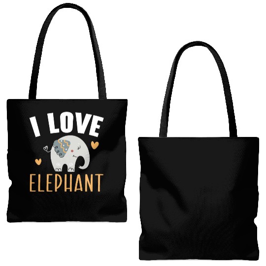 Elephant Lover Wildlife Animal Zoo Zookeeper Tote Bags (AOP)