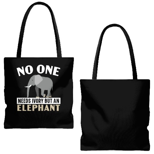 Elephant Lover Wildlife Animal Zoo Zookeeper Tote Bags (AOP)
