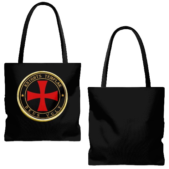 Knights Templar Deus Vult Tote Bags (AOP)