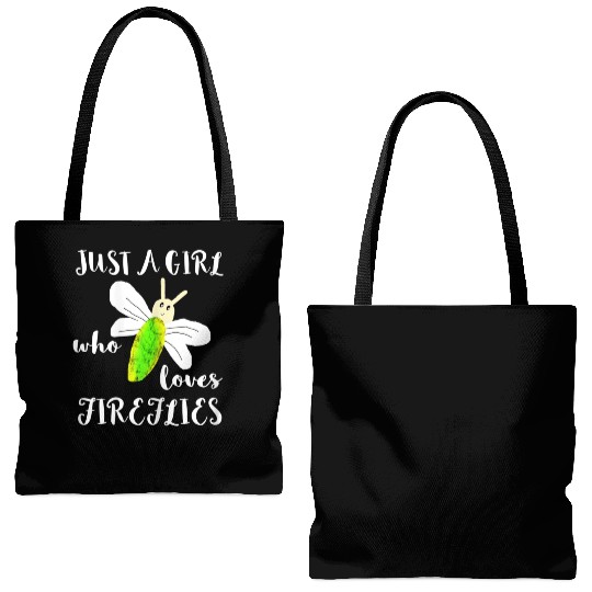 Just A Girl Who Loves Fireflies Lightning Bugs Tote Bags (AOP)