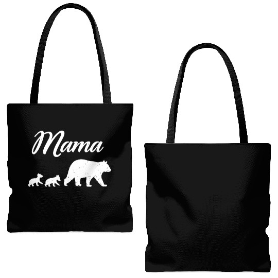 Mama Bear - With Two Cubs Twin Mom Mother's Day Gi Tote Bags (AOP)