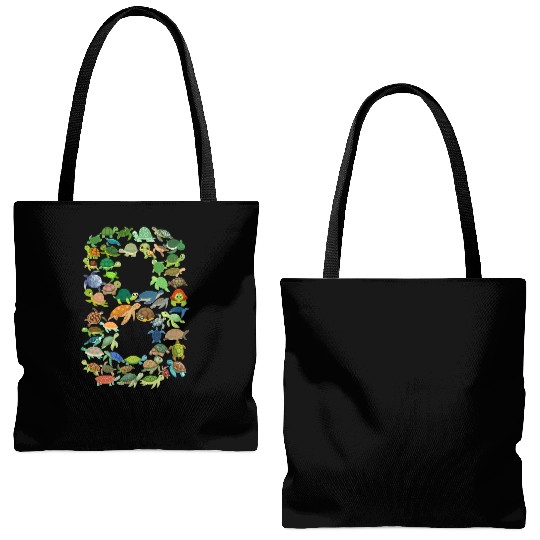 8th Birthday Sea Turtle Tortoise Theme 8 Year Old Tote Bags (AOP)