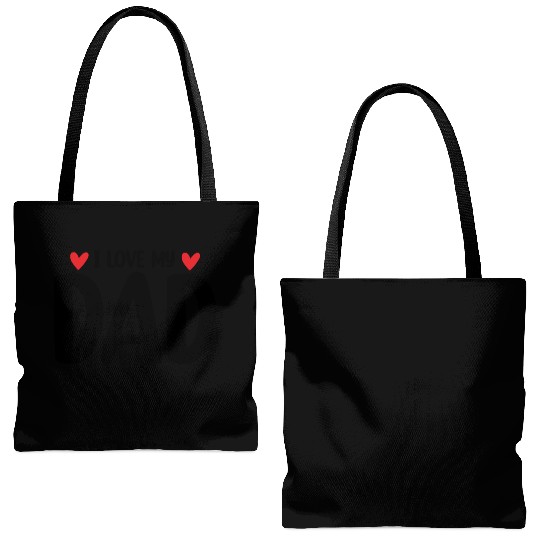 I Love My Dad Tote Bags (AOP)