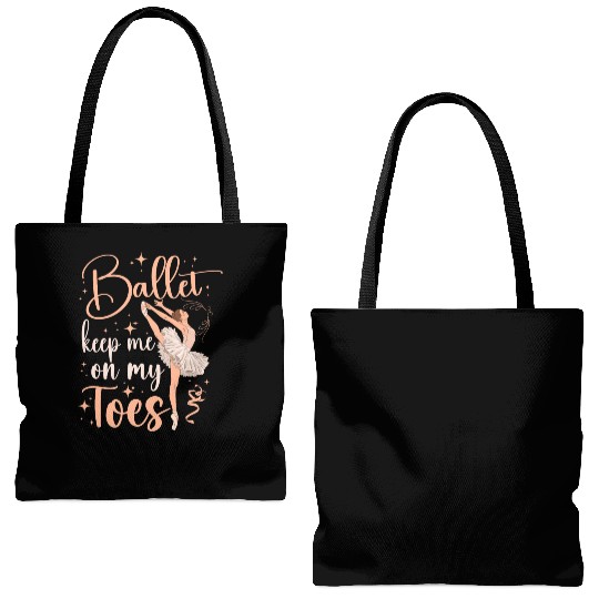 Ballet Dancer Dance Girl Ballerina Tote Bags (AOP)