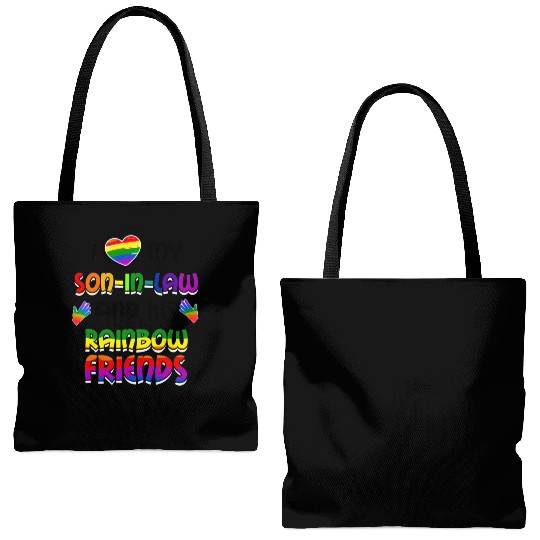 I Love My Son In Law And His Rainbow Friends LGBT Tote Bags (AOP)