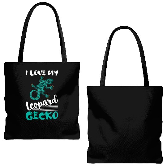 I Love My Leopard Gecko Lizard Lover Reptile Tote Bags (AOP)