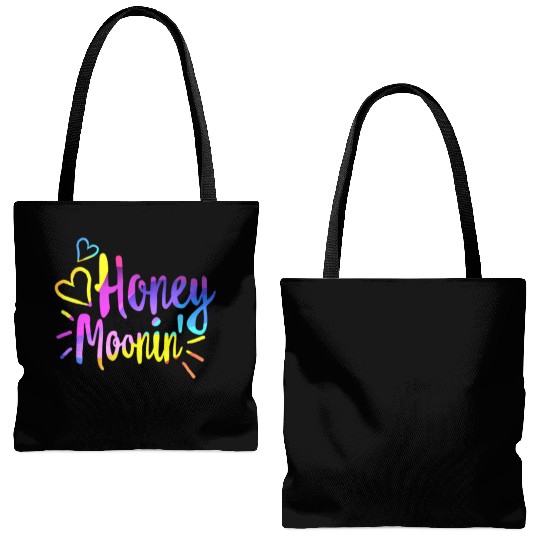 Honeymoonin Tote Bags (AOP) Newlywed Tote Bags (AOP) Wifey Hubby