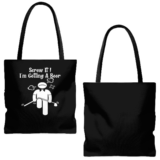 Golf Beer Golfer Father Day Mother Day Tote Bags (AOP)