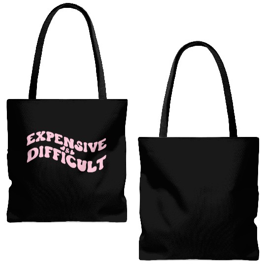 Expensive And Difficult Bougie Bougee Preppy Aesth Tote Bags (AOP)
