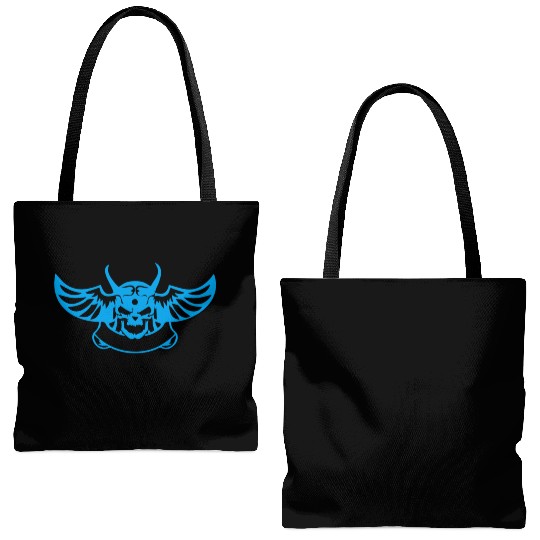 angry bird skull Tote Bags (AOP)