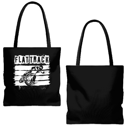 Flat Track Motorcycle Dirt Track Speedway Tote Bags (AOP)