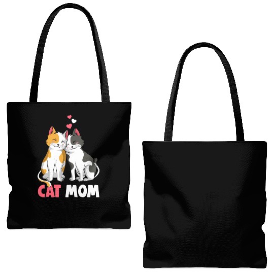 Cat Mom Cat Lover Kitty Owner Tote Bags (AOP)