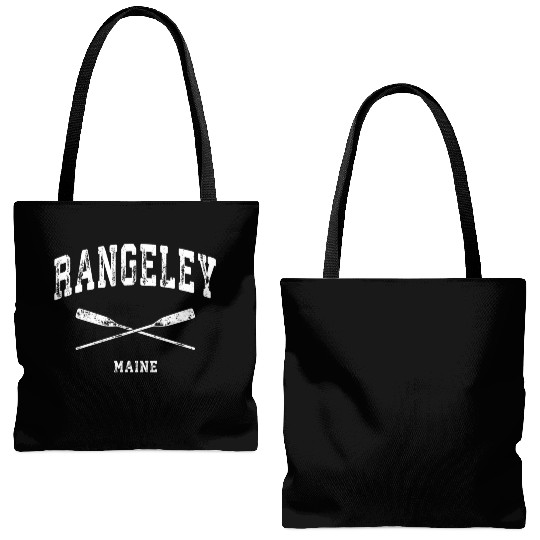 Rangeley Maine Nautical Crossed Oars Tote Bags (AOP)