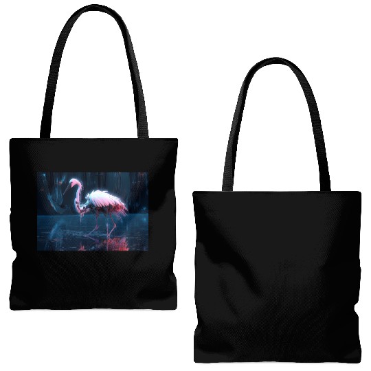 Neon Bird of Paradise Tote Bags (AOP)