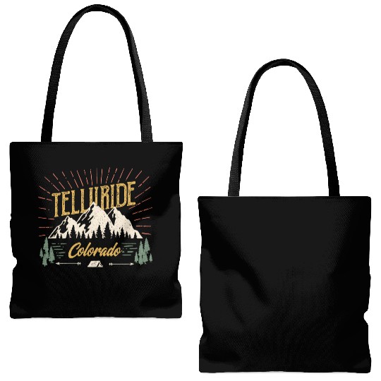 Telluride Colorado Mountain 80S Style Tote Bags (AOP)