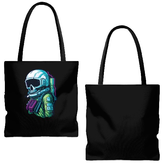 Cyberpunk Space Explorer Tote Bags (AOP)