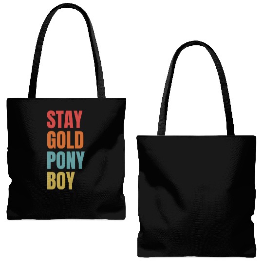 Stay Gold Pony Tote Bags (AOP)