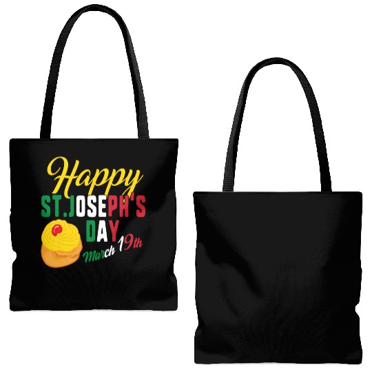 Happy St Josephs Day Jesus Catholic Religious Marc Tote Bags (AOP)