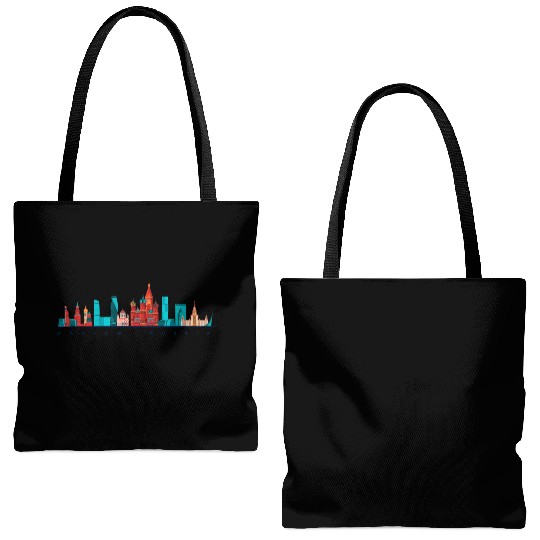 Moscow Skyline Russia Red Square Russian Tote Bags (AOP)