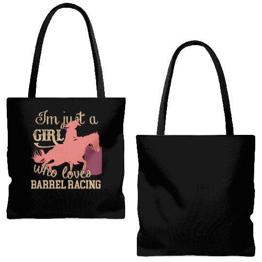 Cowgirl Who Loves Barrel Racing Tote Bags (AOP)