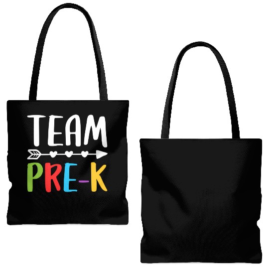 Team Pre-K Teacher Back To School Tote Bags (AOP)