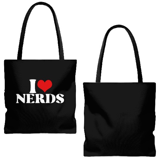 i love nerds Tote Bags (AOP)