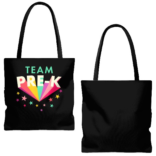 Team Pre K Teacher Back To School Tote Bags (AOP)