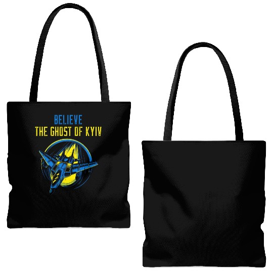 The Ghost Of Kyiv Believe Ukraine I Stand With Ukr Tote Bags (AOP)