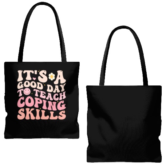 Teach ing Skills Teacher Back To School Counselor Tote Bags (AOP)