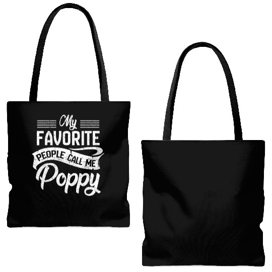 My Favorite People Call Me Poppy Grandpa Fathers D Tote Bags (AOP)