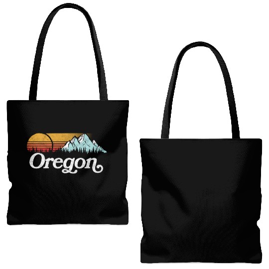 Oregon Mountains Sun Tote Bags (AOP)