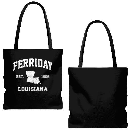 Ferriday Louisiana La State Athletic Style Tote Bags (AOP)