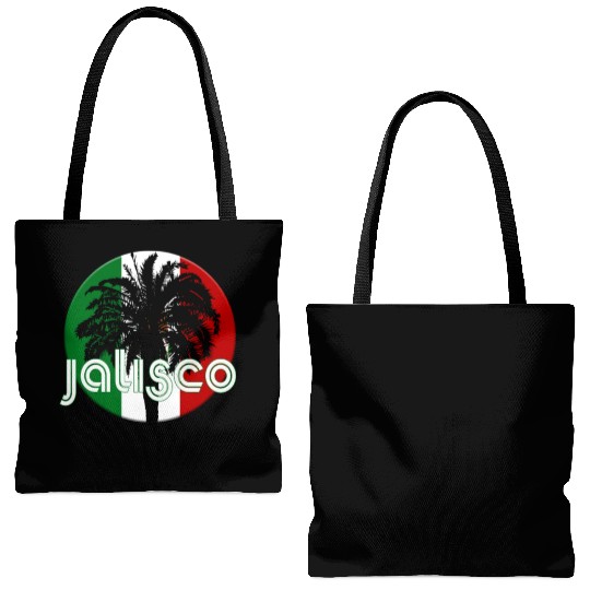 Jalisco Mexico Flag Native Palm Tree Mexican Tote Bags (AOP)