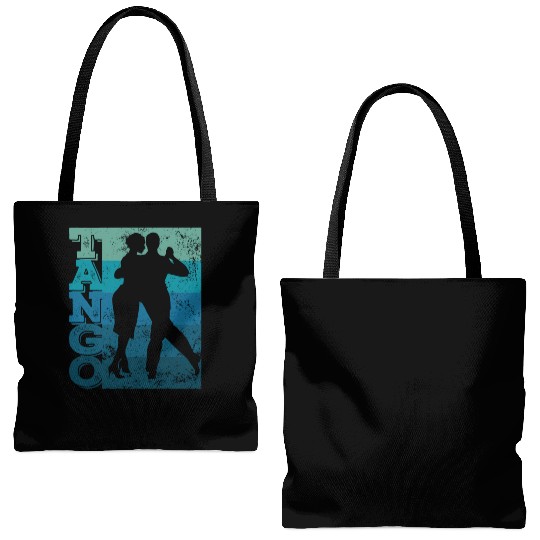 Tango Argentino Dancing Heartbeat Milonga Vals Tan Tote Bags (AOP)
