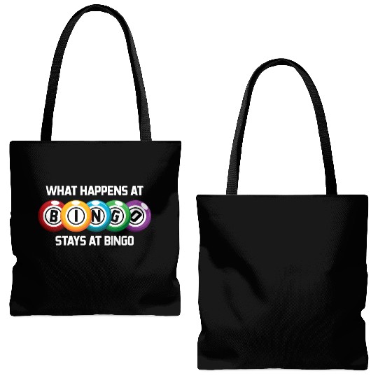 What Happens At Bingo Stays At Bingo Lucky Bingo Tote Bags (AOP)