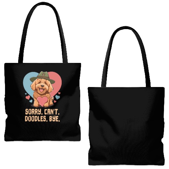Sorry Can't Doodles Bye Goldendoodle Dog Dad Tote Bags (AOP)