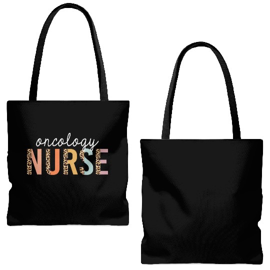 Oncology Nurse Leopard Print Nursing School Tote Bags (AOP)