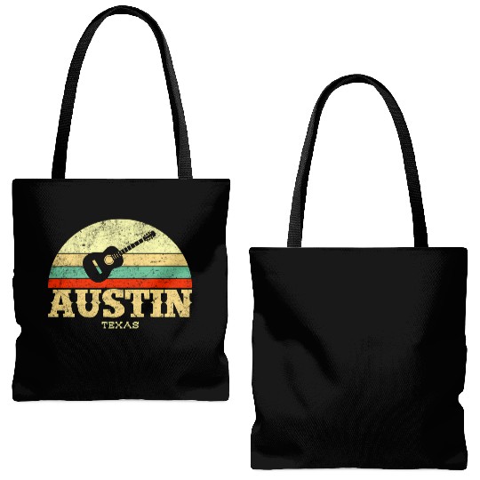 Austin Texas Guitar Lone Star State Tote Bags (AOP)