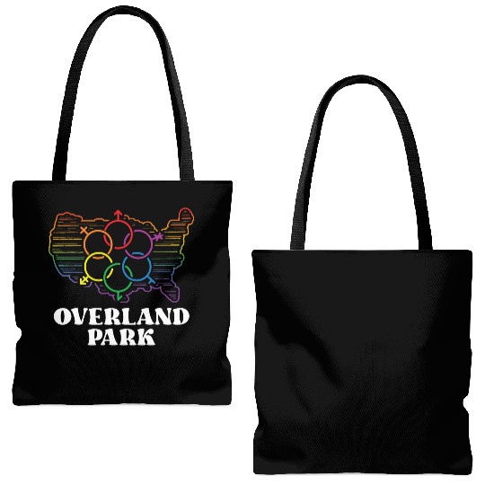Overland Park Pride Flag Pride Month LGBTQ Flag Tote Bags (AOP)