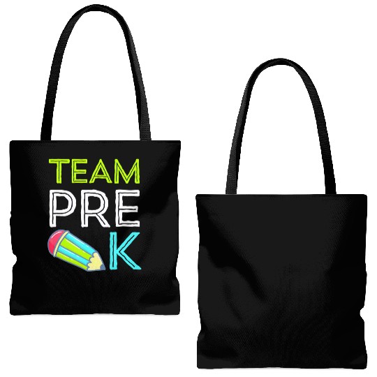 Team Pre-K Teacher First Day Preschool Back to Sch Tote Bags (AOP)