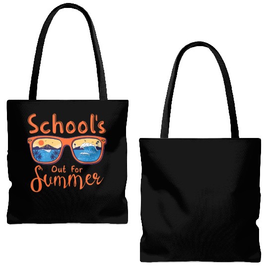 Substitute Teacher Life Hello Summer Tie Dye Summe Tote Bags (AOP)