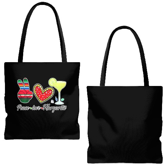 Peace Love Margarita for Plus Size Tote Bags (AOP)